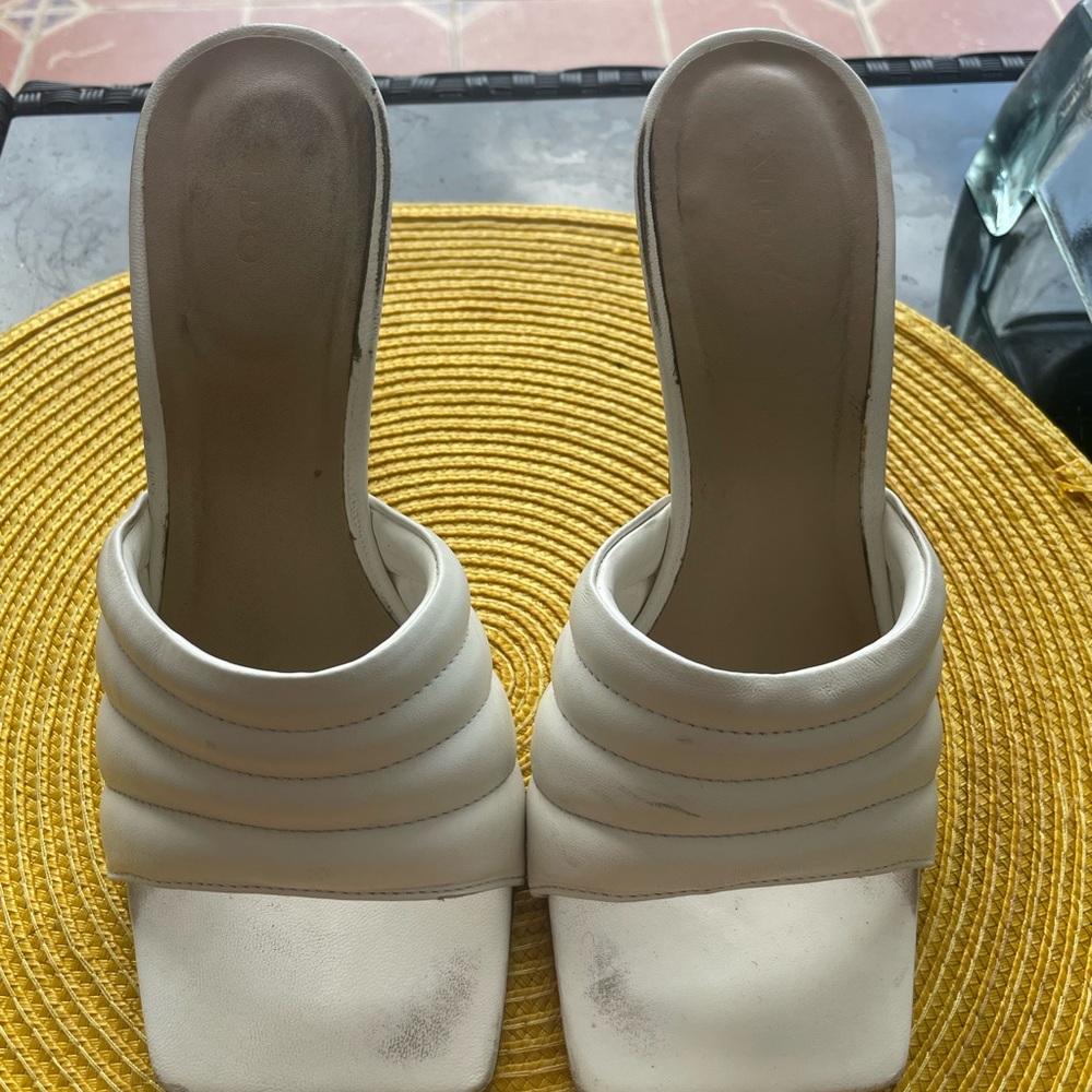 Elegant White Women's Slide Sandals
